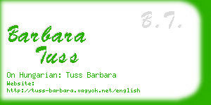 barbara tuss business card